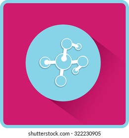 Molecule. Flat Vector Icon