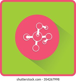 Molecule. Flat Vector Icon