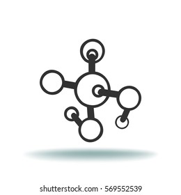 Molecule. Flat Vector Icon