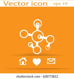 Molecule. Flat Vector Icon