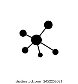 Molecule flat vector icon. Simple solid symbol isolated on white background