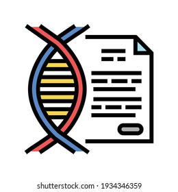 molecule genetic documentation color icon vector. molecule genetic documentation sign. isolated symbol illustration