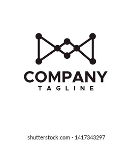 Molecule / Genetic logo design line style
