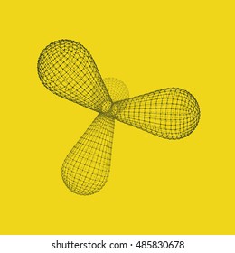 Molecule. Graphic Design. 3D Vector Illustration. Connection Structure for Chemistry and Science. 