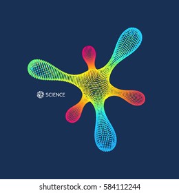 Molecule. Graphic Design. 3D Vector Illustration. Connection Structure for Chemistry and Science.  