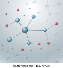 Molecule graphic illustration. Chemistry and science concept.
