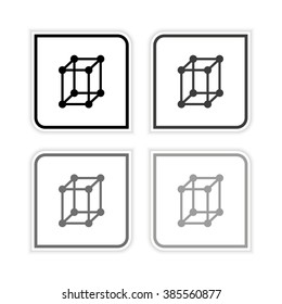 Molecule  - grayscale vector icon