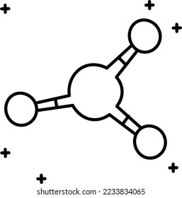 Molecule hand drawn icon vector design