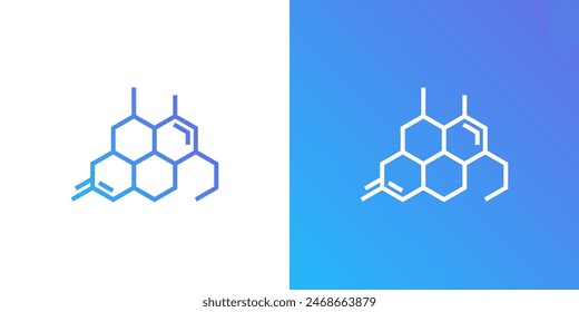 Molecule hexagon vector background chemistry science icon line