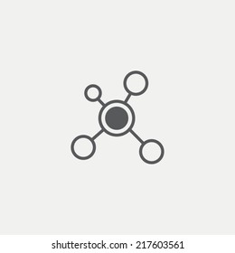 Molecule icon - Shutterstock ID 217603561