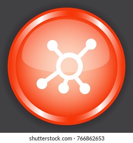 molecule icon 3d, for Internet icon and application icon. Vector eps 10.
