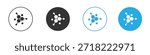 Molecule icon for app and web design. Simple element illustration.