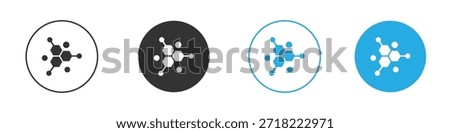 Molecule icon for app and web design. Simple element illustration.