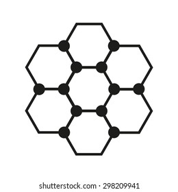 The molecule icon. Atom and chemistry, dna, physics symbol. Flat Vector illustration