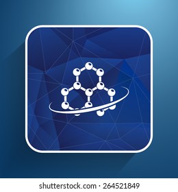 Molecule icon atom chemistry vector symbol element.