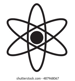 Molecule Icon, Atom icon, Atom icon on white background