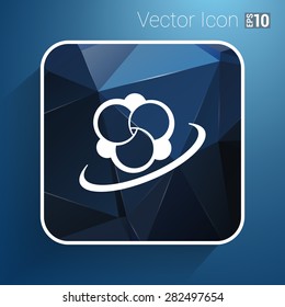 Molecule icon atom vector chemistry symbol element.
