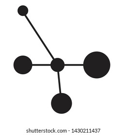Molecule icon. Molecule black isolated vector illustration