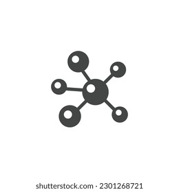 Molecule Symbol Schwarz-Weiß-Vektorgrafik