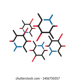 Molecule icon. Cell vector logo design template. Chemistry Laboratory symbol.