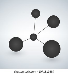 Molecule icon or circles for infographics. Vector illustration isolated on modern background.