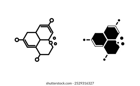 Molecule icon concept. Stock vector