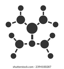 Molecule icon. Connection line vector ilustration.