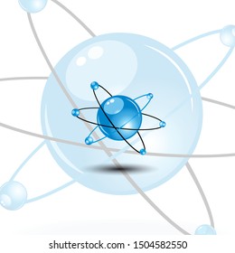 molecule icon design, 3d logo design.