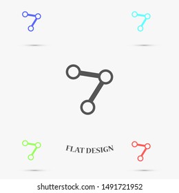 Molecule icon design template. Molecule icon connection concept, 2d illustration isolated on white background,Molecule icon vector connections Molecule iconvector illustration template