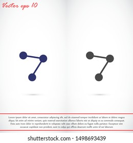 Molecule icon design template. Molecule icon connection concept, 2d illustration isolated on white background,Molecule icon vector connections Molecule iconvector illustration template