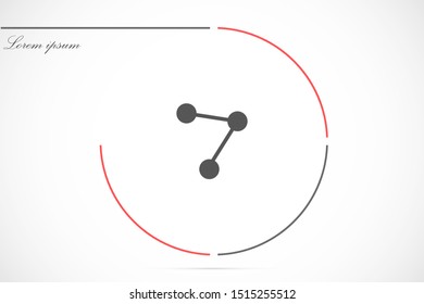 Molecule icon design template. Molecule icon connection concept, 2d illustration isolated on white background,Molecule icon vector connections Molecule iconvector illustration template