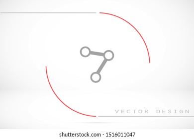 Molecule icon design template. Molecule icon connection concept, 2d illustration isolated on white background,Molecule icon vector connections Molecule iconvector illustration template
