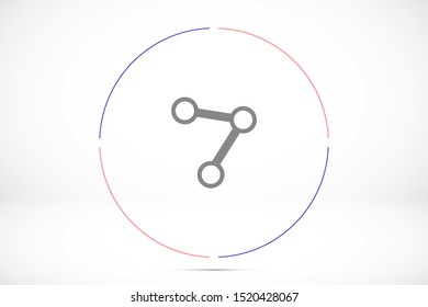Molecule icon design template. Molecule icon connection concept, 2d illustration isolated on white background,Molecule icon vector connections Molecule iconvector illustration template