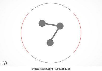 Molecule icon design template. Molecule icon connection concept, 2d illustration isolated on white background,Molecule icon vector connections Molecule iconvector illustration template