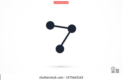 Molecule icon design template. Molecule icon connection concept, 2d illustration isolated on white background,Molecule icon vector connections Molecule iconvector illustration template