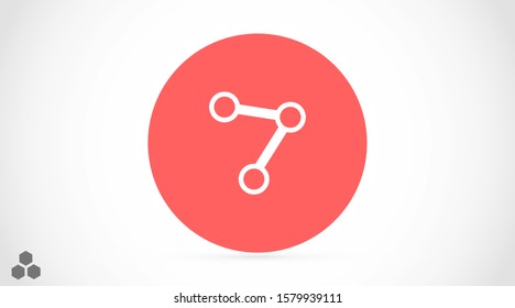 Molecule icon design template. Molecule icon connection concept, 2d illustration isolated on white background,Molecule icon vector connections Molecule iconvector illustration template