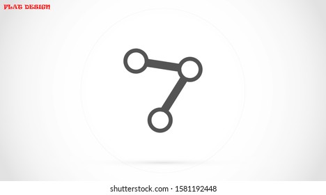 Molecule icon design template. Molecule icon connection concept, 2d illustration isolated on white background,Molecule icon vector connections Molecule iconvector illustration template
