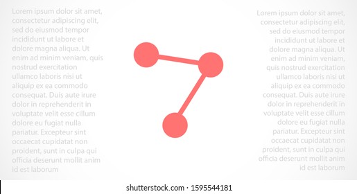 Molecule icon design template. Molecule icon connection concept, 2d illustration isolated on white background,Molecule icon vector connections Molecule iconvector illustration template