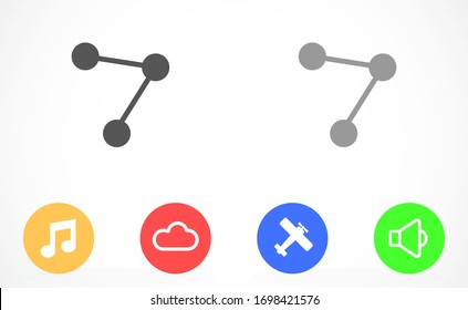 Molecule icon design template. Molecule icon connection concept, 2d illustration isolated on white background,Molecule icon vector connections Molecule iconvector illustration template