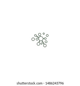 Molecule icon design template sign design