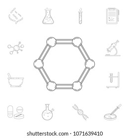 Molecule icon. Detailed set of Science and lab illustrations. Premium quality graphic design icon. One of the collection icons for websites, web design, mobile app on white background