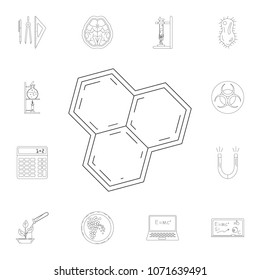 Molecule icon. Detailed set of Science and lab illustrations. Premium quality graphic design icon. One of the collection icons for websites, web design, mobile app on white background