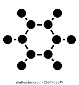 Icono de molécula. Símbolo de la estructura del ADN. Ilustración vectorial aislada en blanco.