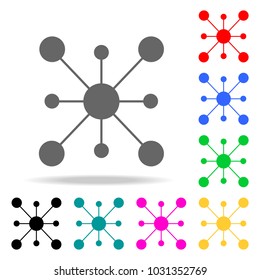 Molecule icon. Elements in multi colored icons for mobile concept and web apps. Icons for website design and development, app development on white background