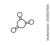 molecule icon Flat logo isolated symbol