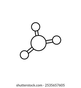 ícone de molécula Símbolo isolado do logotipo plano