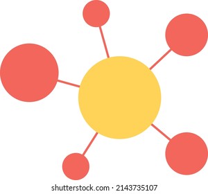 molecule icon flat vector illustration