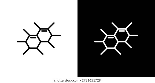 Molecule icon graphic, editable stroke. Suitable for website design, logo, app, template, and ui ux.