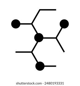 molecule icon with hexagon legs illustration design