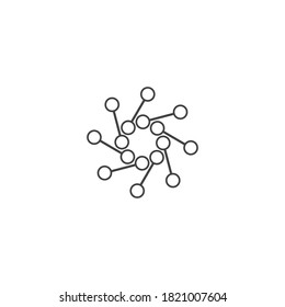 Molecule icon illustration vector design